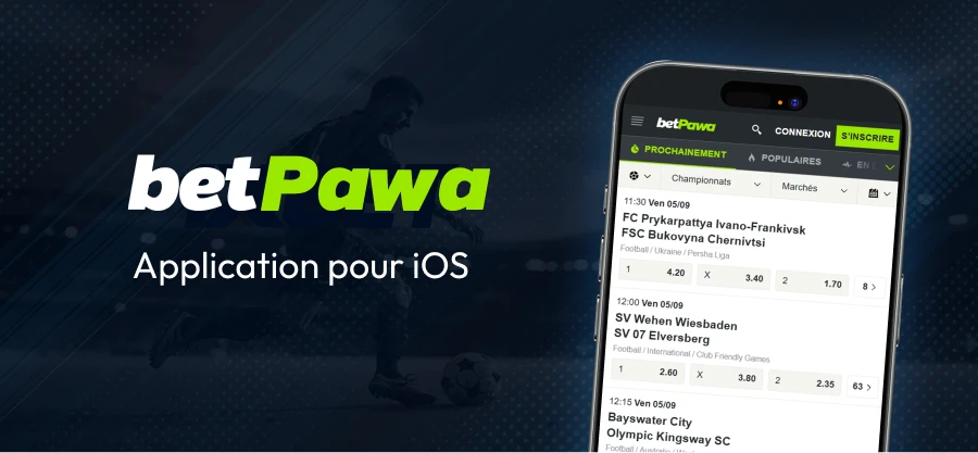 Betpawa Application pour iOS - bookmakers au Bénin